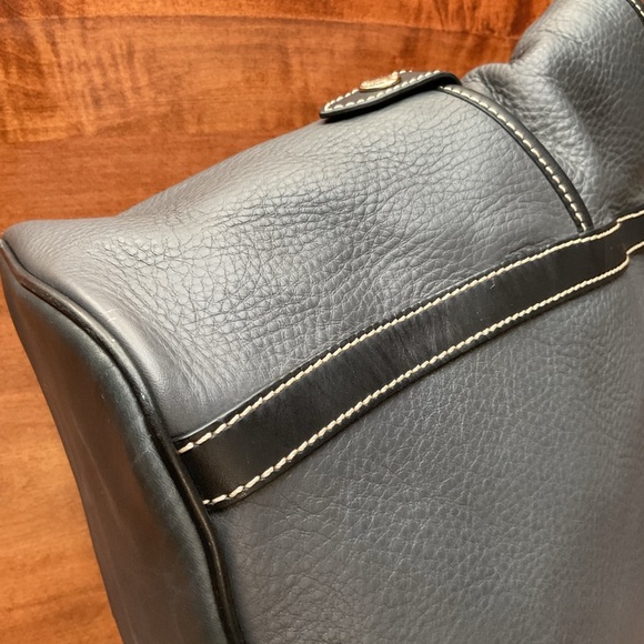 Dooney & Bourke Pebble Leather Dark Gray Tote w/ accessories - Picture 6 of 16